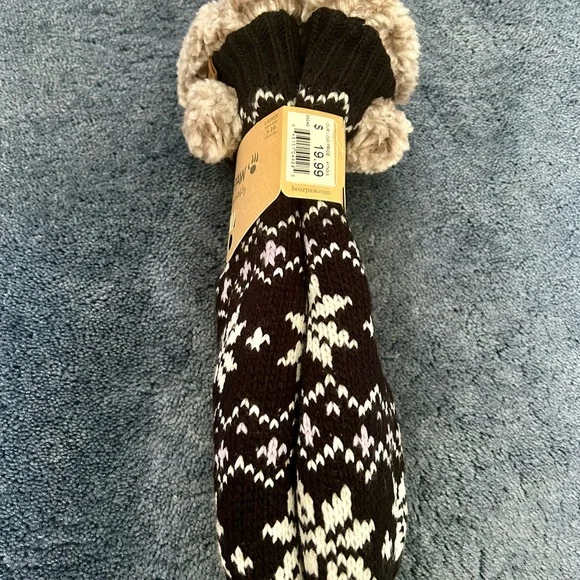 NWT Bearpaw Faux Shearling Lined Slipper Socks Ladies' Shoe Size 5-10 - Picture 9 of 10